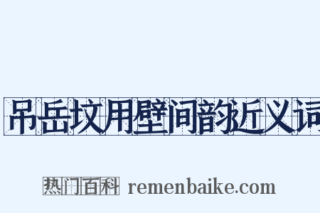 吊岳坟用壁间韵近义词是什么意思的图片